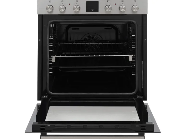 Telefunken Einbauherd-Set Backofen mit Glaskeramik-Kochfeld 4 Zonen Teleskopauszug 78 Liter B-HS-75-C-I