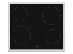 Telefunken Einbauherd-Set Backofen mit Glaskeramik-Kochfeld 4 Zonen Teleskopauszug 78 Liter B-HS-75-C-I