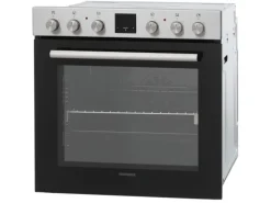 Telefunken Einbauherd-Set Backofen mit Glaskeramik-Kochfeld 4 Zonen Teleskopauszug 78 Liter B-HS-75-C-I