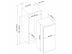 Telefunken Einbaukühlschrank 193L ohne Gefrierfach 122cm Nische Schlepptür EK123S200E