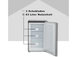 Telefunken Gefrierschrank 63L Nutzinhalt Tiefkühlschrank 4Sterne Höhe 82,1cm Breite 48cm CF-34-101-S