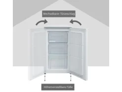 Telefunken Gefrierschrank 63L Nutzinhalt Tiefkühlschrank 4Sterne Höhe 82,1cm Breite 48cm CF-34-101-W