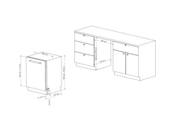 Telefunken Geschirrspüler Unterbau 60 cm Spülmaschine Silber 12 Maßgedecke 6 Programme AquaStop 45 dB GEU6012DI