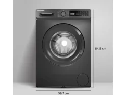 Telefunken Waschmaschine 8kg Frontlader 1400 U/Min. Inverter Motor AquaStop Schontrommel W-8-1400-A-DI Inox