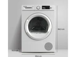 Telefunken Wärmepumpentrockner 7 kg Trockner Frontlader Wäschetrockner Knitterschutz Startzeitvorwahl Leise TWP7EW