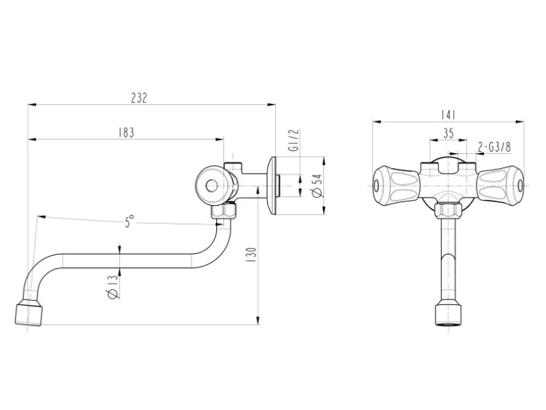 Thermoflow Klein-Durchlauferhitzer mit Armatur ELEX35ARM Elektronisch 3,5 kW