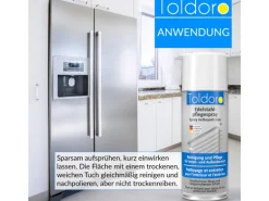 Toldoro Set 2x Edelstahl Pflegespray 400ml  Edelstahlreiniger für Küche oder Grill Edelstahlpflege Spray als Reinigungsmittel oder Metallreiniger