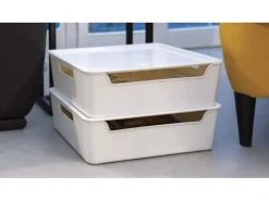 Tontarelli Organizer-Box Bella XXL 11,2 cm x 36 cm x 28 cm Weiß