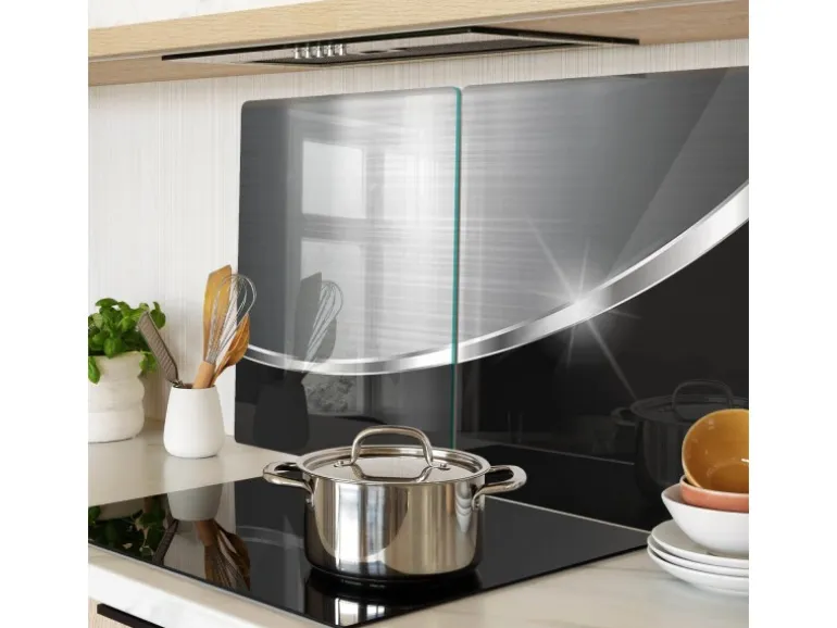 Tulup Herdabdeckplatte SET aus 2 Stück 40x52 cm Glas-Servierbrett Küchenutensilien Schutzplatte Spritzschutz Textur