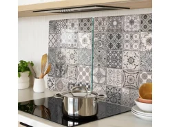 Tulup Herdabdeckplatte SET aus 2 Stück 40x52 cm Schneidebrett Glas Schutzplatte Küchenutensilien Keramikfliesen