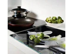 Tulup Herdabdeckplatte 80x52 cm Schneidebrett aus Glas Schutzplatte Küchenutensilien Spritzschutz Abdeckung Orchidee