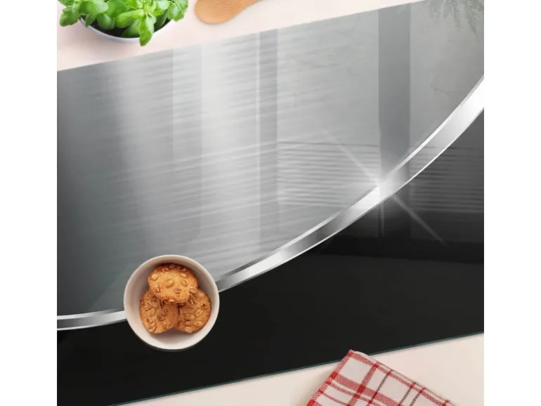 Tulup Herdabdeckplatte 80x52 cm Schneidebrett Glas Schutzplatte Küchenutensilien Spritzschutz Abdeckung Textur