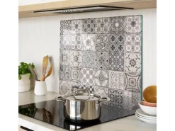 Tulup Herdabdeckplatte 60x52 cm Schneidebrett Glas Schutzplatte Küchenutensilien Spritzschutz Abdeckung Keramikfliesen