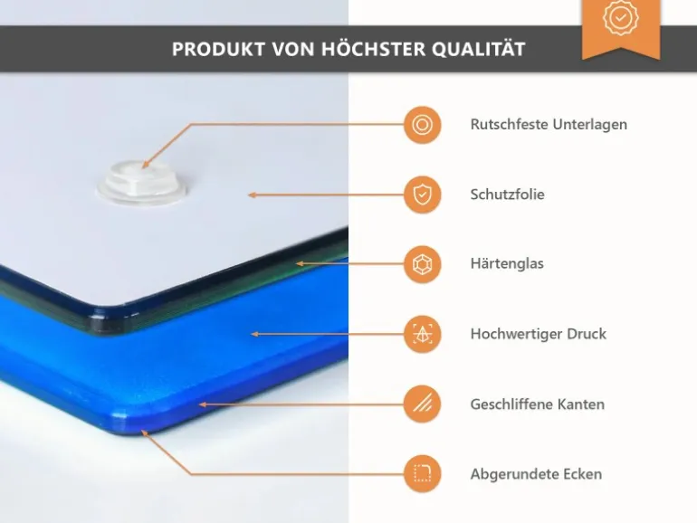 Tulup Herdabdeckplatte 80x52 cm Schneidebrett Glas Schutzplatte Küchenutensilien Spritzschutz Abdeckung Holz