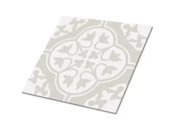 Tulup PVC Fliesen Selbstklebende 30 cm x 30 cm Set von 9 Klassische Klebefliesen Vinyl Bodenfliesen Klebefliesen für Küche Blumen Ornament