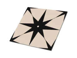 Tulup PVC Fliesen Selbstklebende 30 cm x 30 cm Set von 9 Klassische Klebefliesen Vinyl Bodenfliesen Klebefliesen für Küche Stern