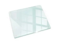 Tulup Schneidebrett Glas Schneidebrett Transparent 60x52 cm Rechteckiges Schneidebrett Transparente Schneidebrett