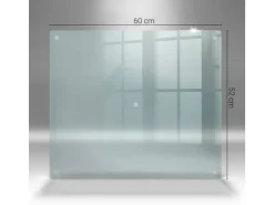 Tulup Schneidebrett Glas Schneidebrett Transparent 60x52 cm Rechteckiges Schneidebrett Transparente Schneidebrett