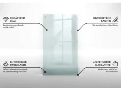 Tulup Schneidebrett Küchenbrett Durchsichtig 2 Stück 30x52 Rechteckige Schneidebretter Küchen Schneidebrett Glas