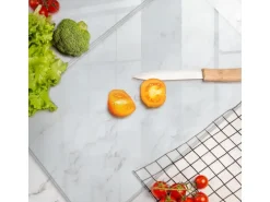 Tulup Schneidebrett Küchenbrett Durchsichtig 2 Stück 30x52 Rechteckige Schneidebretter Küchen Schneidebrett Glas