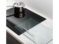 Tulup Schneidebrett Rutschfestes Schneidebrett Glas 52x30 cm Rechteckiges Schneidebrett Durchsichtiges Schneidebrett