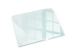 Tulup Schneidebrett Transparente Schneidebrett 52x40 cm Rechteckiges Schneidebrett Rutschfestes Schneidebrett Glas