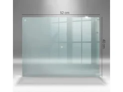 Tulup Schneidebrett Transparente Schneidebrett 52x40 cm Rechteckiges Schneidebrett Rutschfestes Schneidebrett Glas