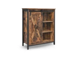 Vasagle Küchenschrank 70 cm x 30 cm x 80 cm Braun-Schwarz