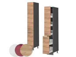 Vicco Apothekerschrank Fame-Line Medizinschrank für die Küche Goldkraft Eiche/Anthrazit 30 cm