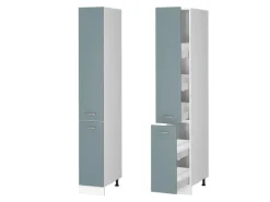 Vicco Apothekerschrank R-Line Medizinschrank für die Küche Blau-Grau/Weiß 30 cm