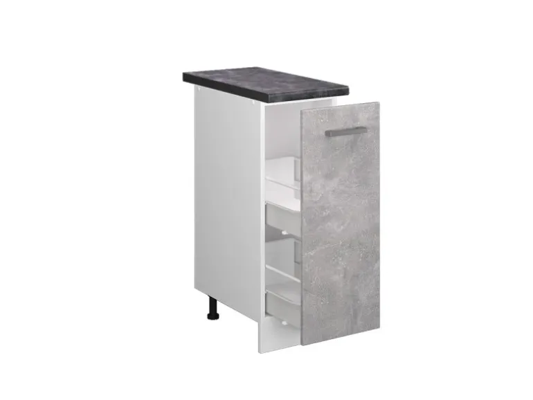 Vicco Apothekerschrank R-Line Medizinschrank für die Küche Beton/Weiß 30 cm AP Anthrazit