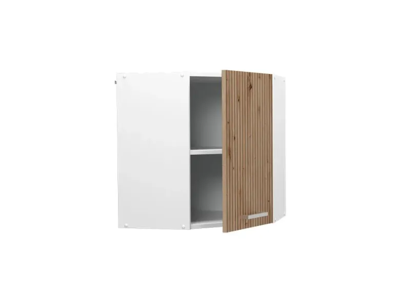 Vicco Eckhängeschrank R-Line Küchen-Eckschrank Artisan-Eiche/Weiß 57 cm