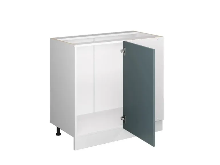 Vicco Eckunterschrank R-Line Küchen Eckschrank Blau-Grau/Weiß 86 cm ohne Arbeitsplatte
