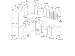 Vicco Fame-Line Eckküche Dunkelblau Hochglanz/Anthrazit 227 x 287 cm AP Marmor ohne E-Geräte