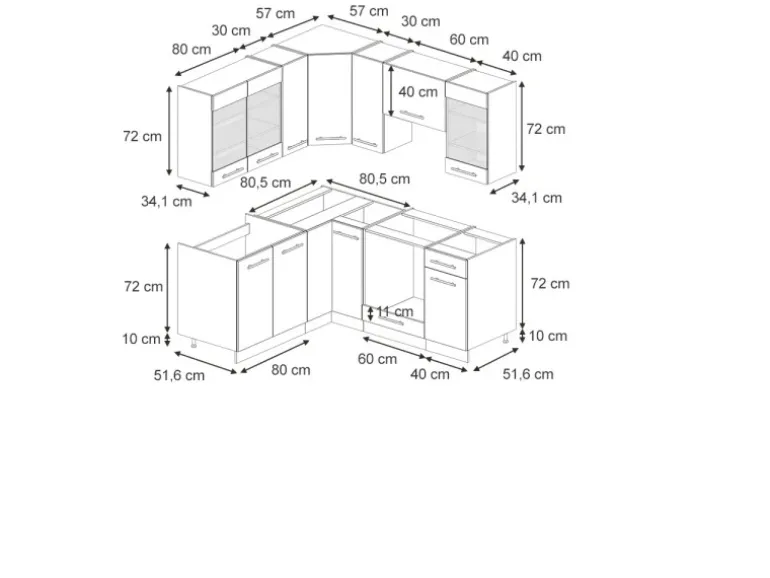 Vicco Fame-Line Eckküche Dunkelblau Hochglanz/Anthrazit 160 x 190 cm AP Eiche ohne E-Geräte