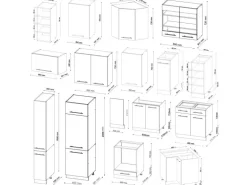 Vicco Fame-Line Eckküche Weiß Hochglanz/Anthrazit 347 x 257 cm ohne Arbeitsplatte ohne E-Geräte