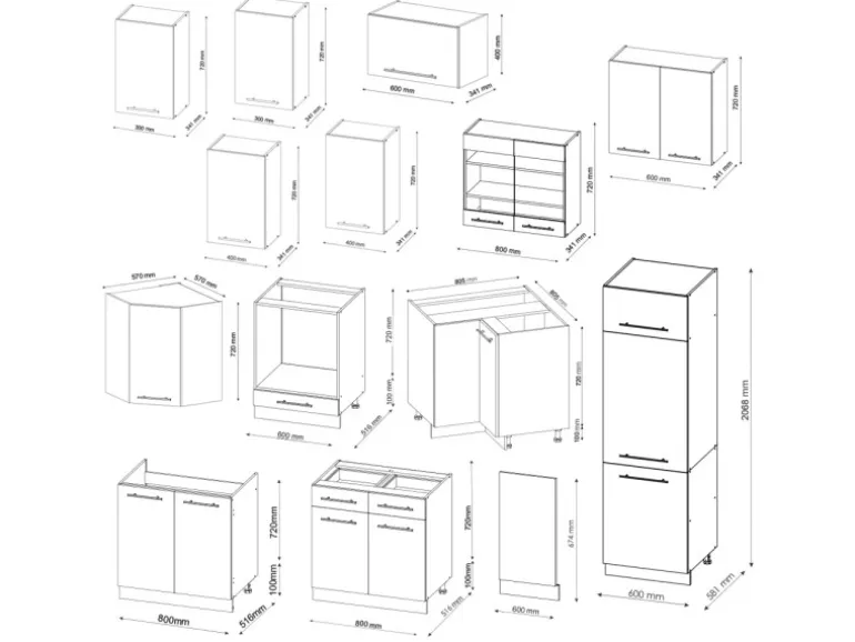 Vicco Fame-Line Eckküche Weiß Hochglanz/Anthrazit 227 x 287 cm AP Marmor ohne E-Geräte