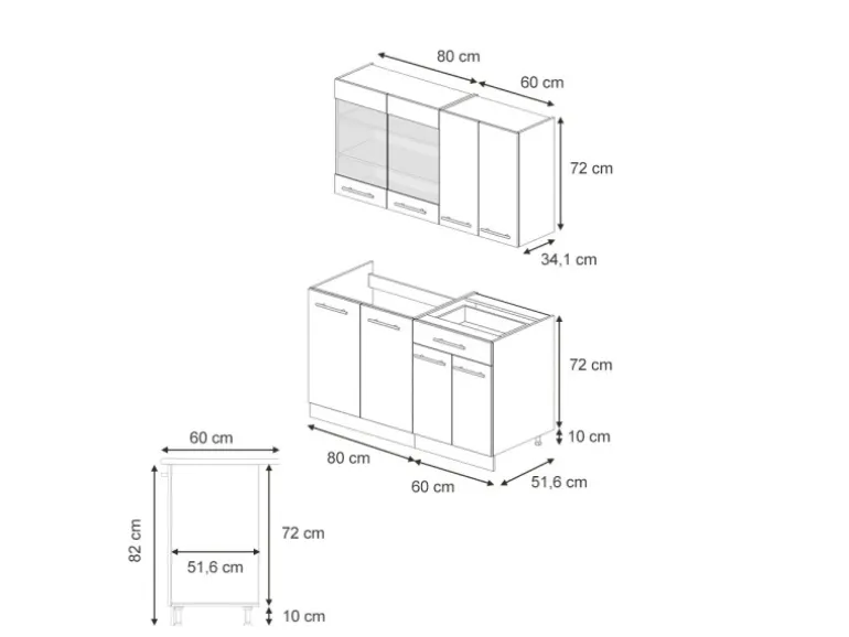 Vicco Fame-Line Küchenzeile Dunkelblau Hochglanz/Goldkraft Eiche 140 cm ohne Arbeitsplatte ohne E-Geräte