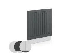 Vicco Frontblende Fame-Line Anthrazit Landhaus/Weiß 60 cm ohne Arbeitsplatte