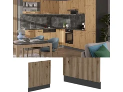 Vicco Frontblende R-Line Artisan-Eiche/Anthrazit 45 cm ohne Arbeitsplatte mit Anthrazit Korpus