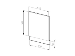 Vicco Frontblende R-Line Geschirrspüler Fronttür Sonoma/Weiß 45 cm ohne Arbeitsplatte
