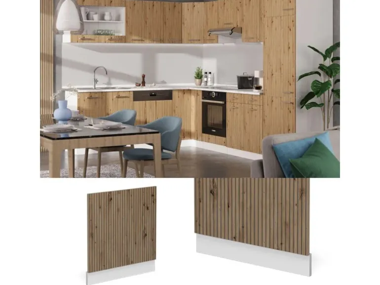 Vicco Frontblende R-Line Geschirrspüler Fronttür Artisan-Eiche 60 cm ohne Arbeitsplatte