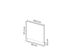 Vicco Frontblende R-Line Geschirrspüler Fronttür Artisan-Eiche 60 cm ohne Arbeitsplatte