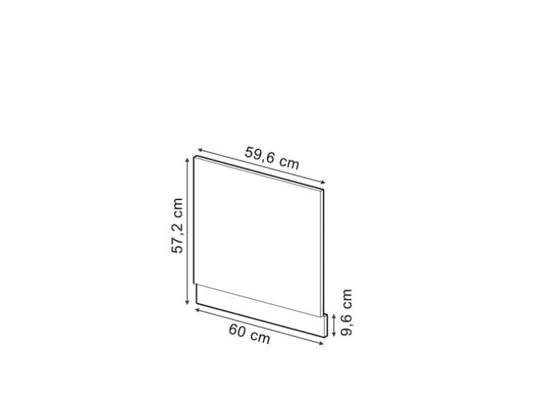 Vicco Frontblende R-Line Geschirrspüler Fronttür Artisan-Eiche 60 cm ohne Arbeitsplatte