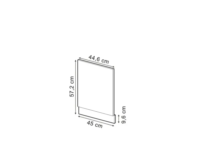 Vicco Frontblende R-Line Geschirrspüler Fronttür Blau-Grau/Weiß 45 cm AP Marmor