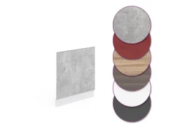 Vicco Frontblende R-Line Geschirrspüler Fronttür Beton/Weiß 60 cm ohne Arbeitsplatte