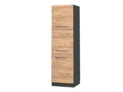 Vicco Herdumbauschrank Fame-Line Herdschrank Goldkraft Eiche/Anthrazit 60 cm