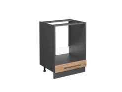 Vicco Herdumbauschrank Fame-Line Goldkraft Eiche/Anthrazit 60 cm ohne Arbeitsplatte