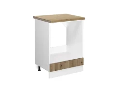 Vicco Herdumbauschrank R-Line Herdschrank Artisan-Eiche/Weiß 60 cm AP Eiche