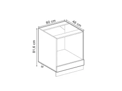 Vicco Herdumbauschrank R-Line Herdschrank Artisan-Eiche/Weiß 60 cm AP Eiche